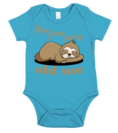 New Year Same Old Me Lazy Sloth Uglu Christmas Short Sleeve Baby One-Piece
