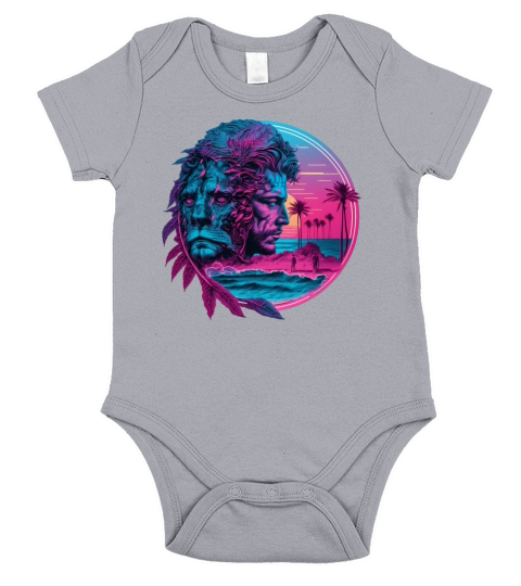 Retro Zodiac Leo Horoscope Short Sleeve Baby One-Piece