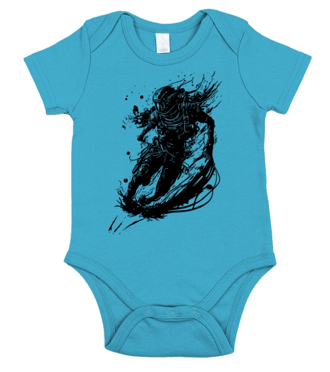 Vintage Astronaut At Infinity Short Sleeve Baby One-Piece