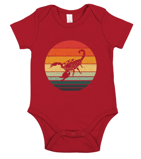 Vintage Scorpion Retro Sunset Art 70s 80s Short Sleeve Baby One-Piece