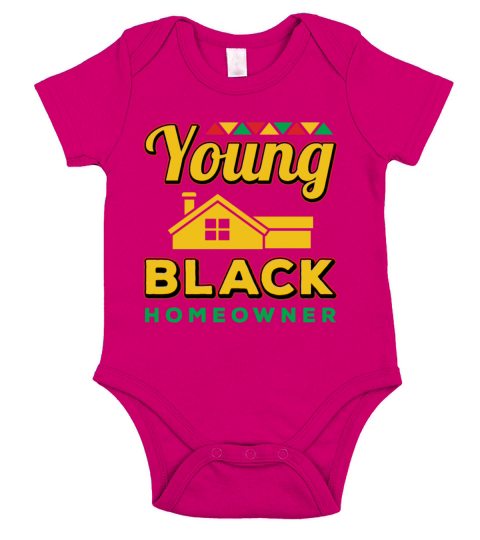 Young Black Homeowner African American Design Short Sleeve Baby One-Piece