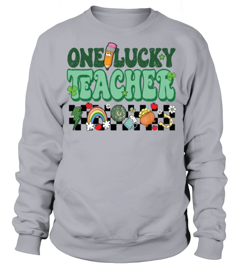 Lucky Teacher Saint Paddys St Patricks Day Vintage Sweatshirt Unisex