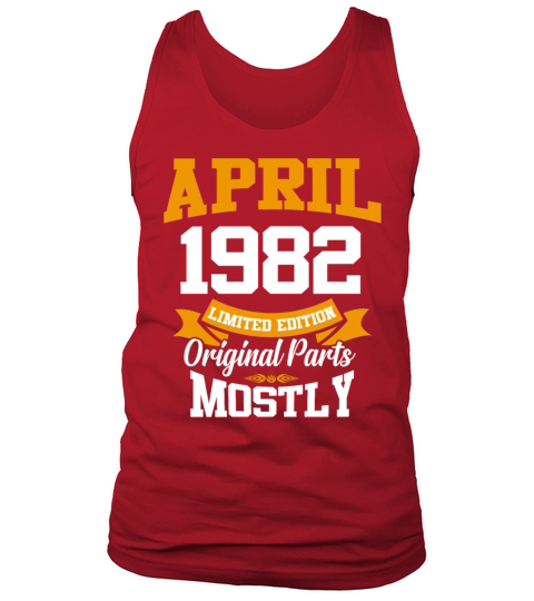 April 1982 Vintage Birthday Present Tank Top Unisex
