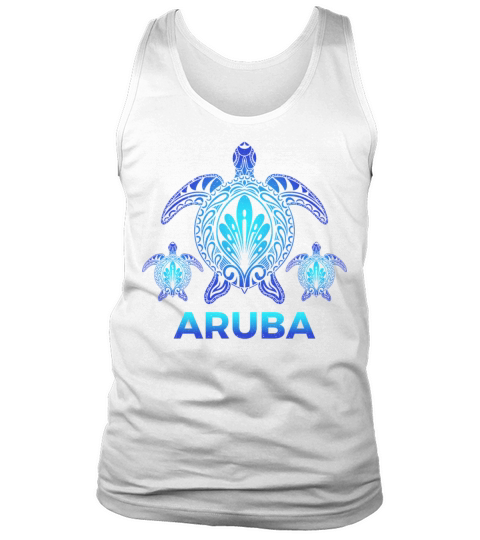 Vintage Aruba Ocean Blue Sea Turtle Souvenirs Tank Top Unisex
