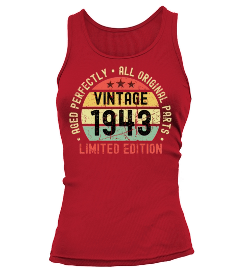80th Birthday Vintage 1943 Tank top Woman