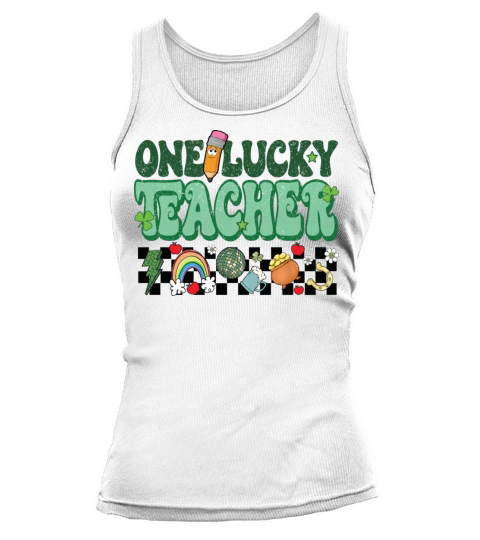 Lucky Teacher Saint Paddys St Patricks Day Vintage Tank top Woman