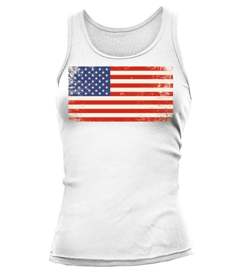 Vintage Retro USA Flag Tank top Woman