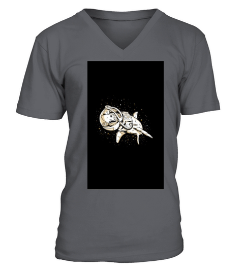 Astronaut Shark V-Neck T-shirt