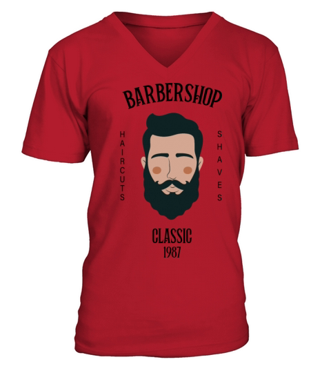 Barbershop Haircuts and Shaves V-Neck T-shirt