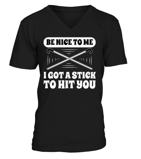 Blindness be nice to me blindness awareness V-Neck T-shirt