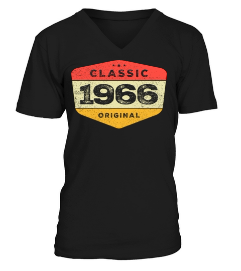 Classic 1966 57 Birthday Vintage V-Neck T-shirt