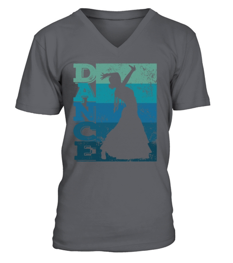 Flamenco Woman With Flamencodress V-Neck T-shirt