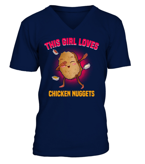 Just A Girl Who Loves Chicken Nuggets V-Neck T-shirt