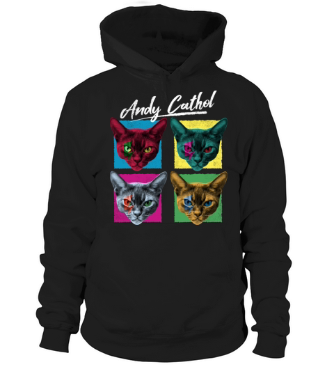 Angry Cats In Pop Art Parody Style Retro Painting Hoodie Unisex