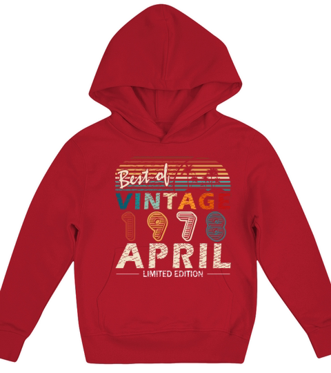 April 1978 vintage Kids Hoodie