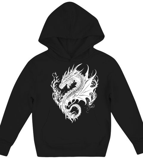 Fierce Vintager Dragon In Scale Dress Kids Hoodie