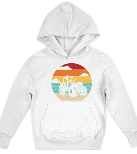 Retro Rancher Agribusiness Agriculture Organic Kids Hoodie