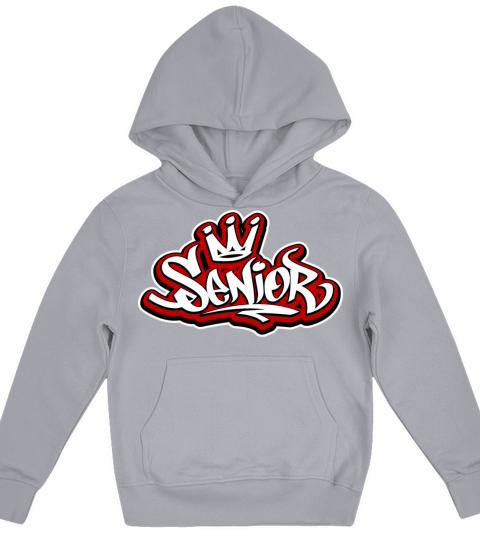 Senior Crown Graffiti Tag Kids Hoodie