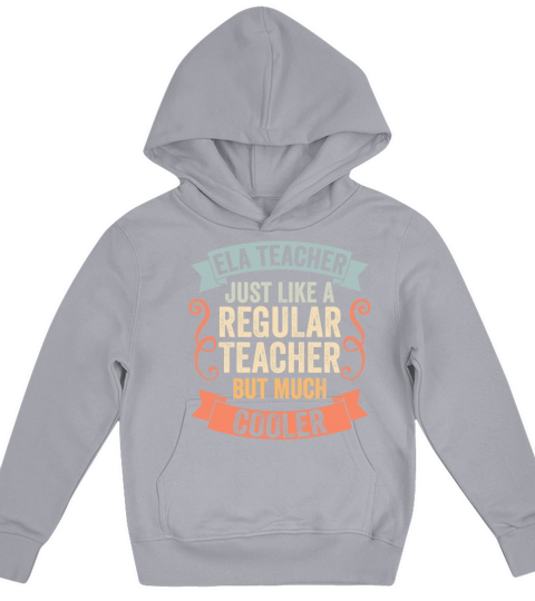 Vintage ELA Teacher Just Like A Regular Teacher Kids Hoodie