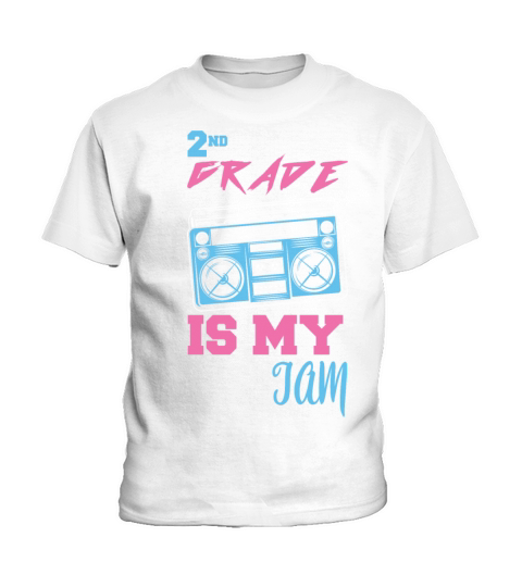 2nd Grade Is My Jam Vintage 80s Boombox Teacher Kids T-Shirt