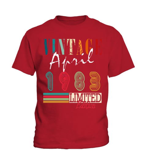 April vintage 1983 born vintage birthday Kids T-Shirt