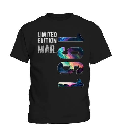Limited Edition 1961 March Birthday Polar Lights Kids T-Shirt
