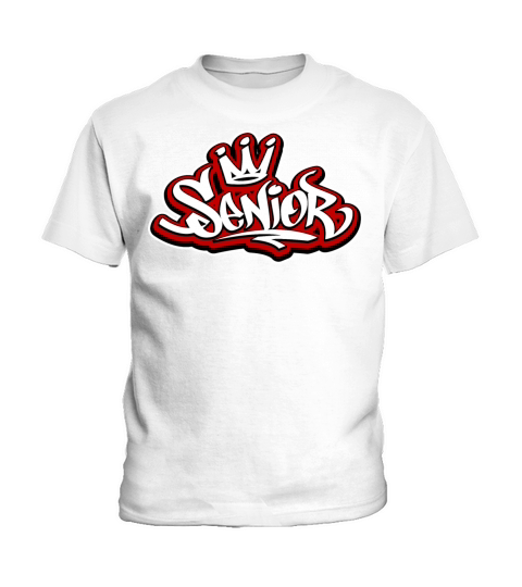 Senior Crown Graffiti Tag Kids T-Shirt