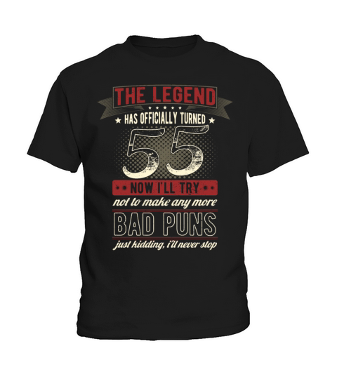 The Legend Officially 55 Years Old 55th Birthday Kids T-Shirt