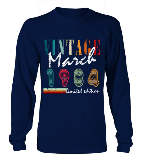 39th birthday man Awesome March vintage 1984 Long sleeved Unisex