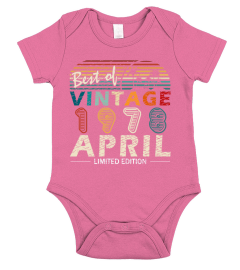 April 1978 vintage Short Sleeve Baby One-Piece