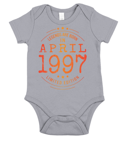 Birthday April 1997 Limited Edition Vintage Legend Short Sleeve Baby One-Piece