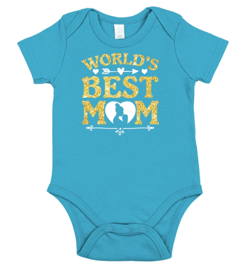 Mothers Day Worlds Best Mom Short Sleeve Baby One-Piece