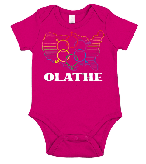 Olathe Pride Month Pride Flag LGBT Community LGBTQ Short Sleeve Baby One-Piece