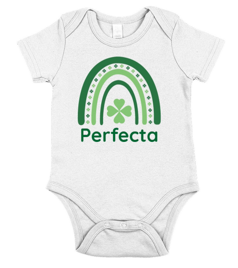 Perfecta Clover Charm Boho Rainbow Short Sleeve Baby One-Piece