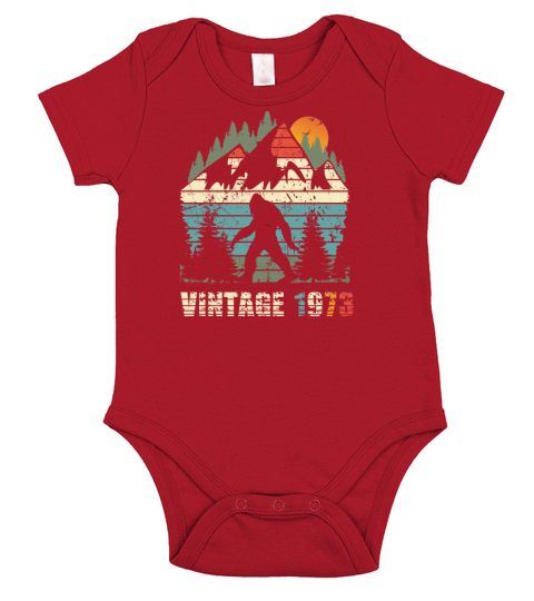 vintage 1973 yeti funny 50th birthday shirt Short Sleeve Baby One-Piece