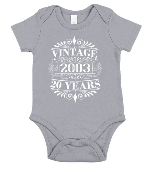 Vintage 2003 Birthday Sayings Men Women Short Sleeve Baby One-Piece