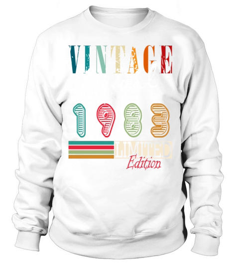 April vintage 1983 born vintage birthday Sweatshirt Unisex