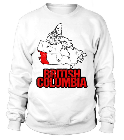 British Columbia Vintage Canada Map Sweatshirt Unisex