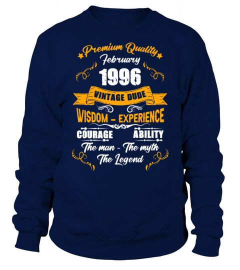 February 1996 Vintage Birthday Present Sweatshirt Unisex