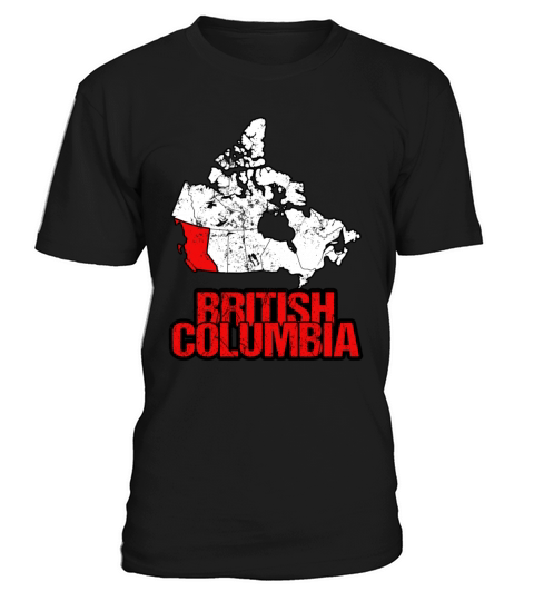 British Columbia Vintage Canada Map T-Shirt Unisex