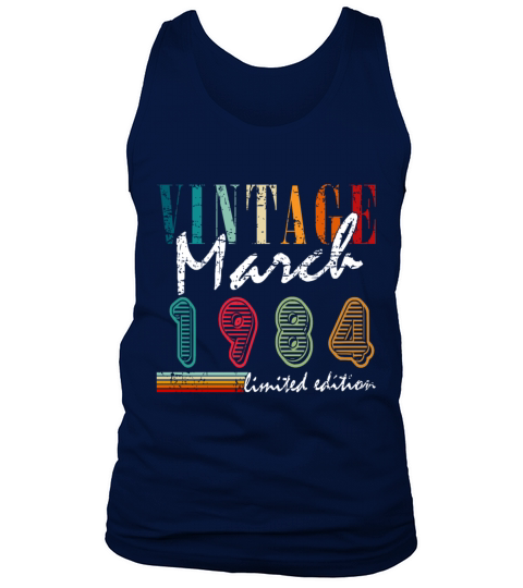 39th birthday man Awesome March vintage 1984 Tank Top Unisex