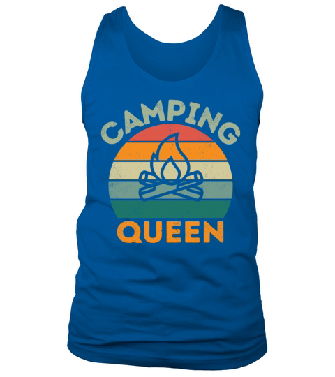 Camping Queen vintage retro light distressed Tank Top Unisex