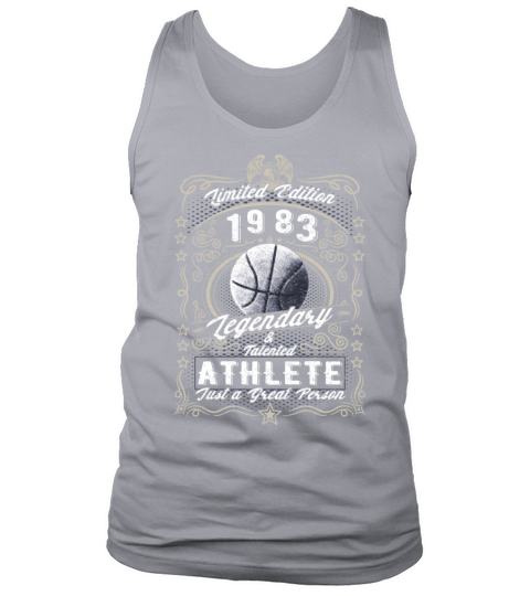 Vintage 1983 Basketball Birthday Gift Sport Hobby Tank Top Unisex