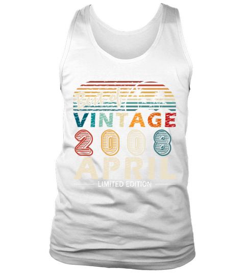 Vintage Birthday Gift Idea April 2008 Tank Top Unisex