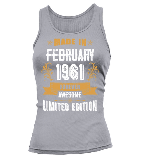 February 1961 Vintage Birthday Present Tank top Woman