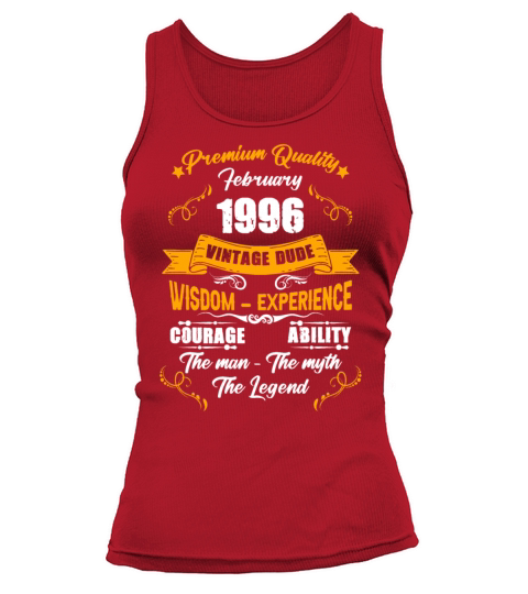 February 1996 Vintage Birthday Present Tank top Woman
