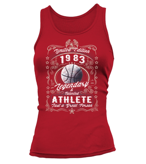 Vintage 1983 Basketball Birthday Gift Sport Hobby Tank top Woman