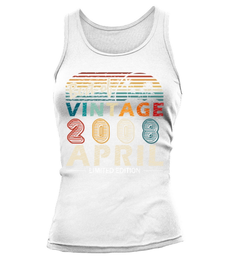 Vintage Birthday Gift Idea April 2008 Tank top Woman