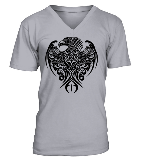 Adler Tribal Logo Elegant Tattoo Style V-Neck T-shirt