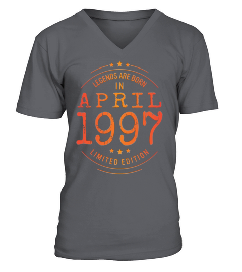 Birthday April 1997 Limited Edition Vintage Legend V-Neck T-shirt